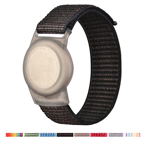 Image of Bracelet for AirTag Kids,Protective Cover for Air Tag with Nylon Wristband | Adjustable for Air Tag Bracelet,Anti Lost GPS Trackers Case Elastic Watch Band for Toddlers Girls Boys Elders