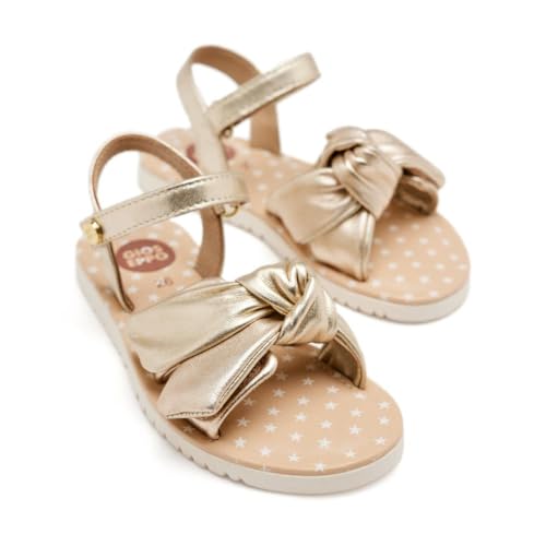 GIOSEPPO Girl's Modern Flat Sandal, Platinum, 8 us3
