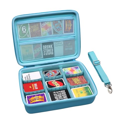 XANAD Card Game Case Fits 3000+ Cards Fits for Baseball Sports playing card/UNO/playing card Against Humanity Card Game and All Other Card Games Expansions (Sky Blue)