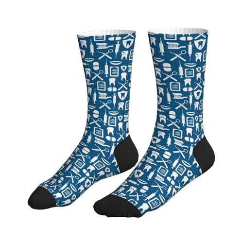 MOLIAN Dental Teeth Dentist Athletic Crew Socks For Women Men Novelty Sports Socks