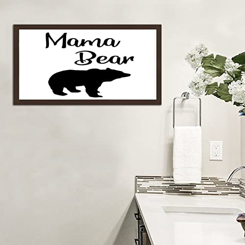 Décoration murale en bois Mama Bear suspendre plaque maison