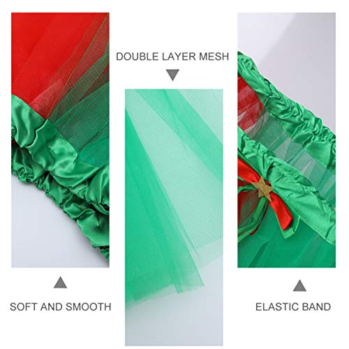 KESYOO Natal Tutu Saia Headband Set Santa Traje ChapÃ©u Vestido de Tule Natal AcessÃ³rios Cosplay De