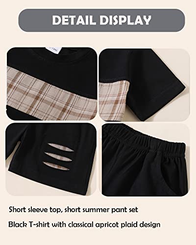 PaPaai Sara 2T Boy Clothes Toddler Boy Outfits Boy Short Pant Set 2-3T Boy Outfit Infant Boy Clothing Summer 3T Boy Clothes
