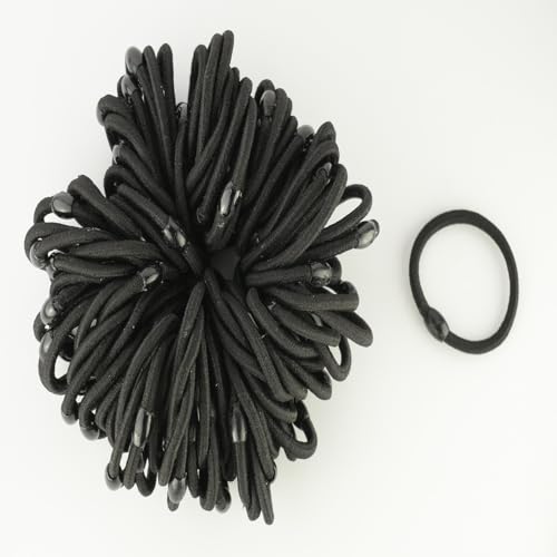 Image of Hair Band Making Materials - Elastic Hair Bands, Lock Connectors & MDF Round Base Discs | DIY Hair Accessories & Complete Making Kit (Multiple Options Available) (20, Hair Band Only)