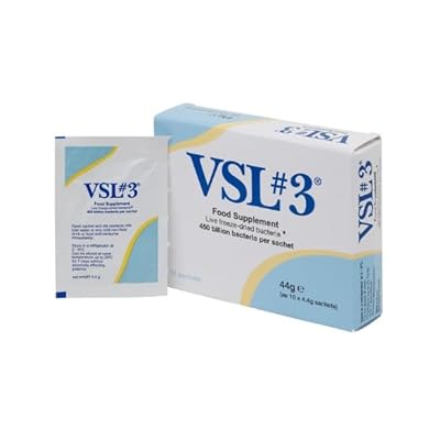 VSL#3 High-Concentration Probiotic Supplement 30 sachets for Gut Health - 450 Billion Live Bacteria Across 8 Diverse Strains - Proven to Reach the Gut Alive &amp;amp; Trusted by NHS Healthcare Professionals