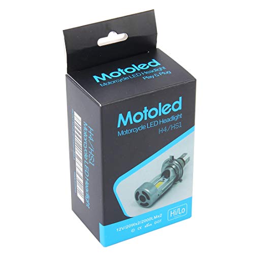 LED moto phares Lampes H4 HS1 moto COB Phares Spotlights voiture électrique Phares anti-brouillard 6000K 20W 2600LM 5000Hours (White Light) XY LED phare pour motocycles Phare - Image 6