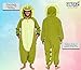 Funziez! Adult Onesie Halloween Costume - Animal Dinosaur Shark - Unisex Plush One Piece Cosplay Suit, Men and Women (X-Large, Triceratops Green)