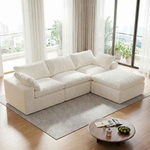 109’’ Cloud Couch for Living Room, Boneless Modular Sectional Sofa