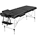 Yaheetech Foldable Massage Bed Portable Lash Table Beauty Bed Professional Salon Spa Table Aluminum 60 cm Width 2 Section Black