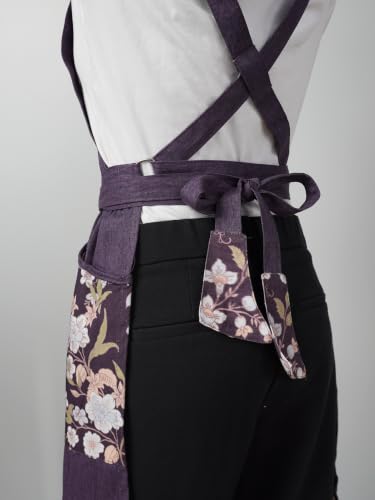 Image of 100% Cotton Unisex Apron - Adjustable Neck Straps, Vibrant Print, Reinforced Stitching, Multipurpose& Deep Pocket - for Cooking, Catering, Gardening, Painting-Printed Aprons