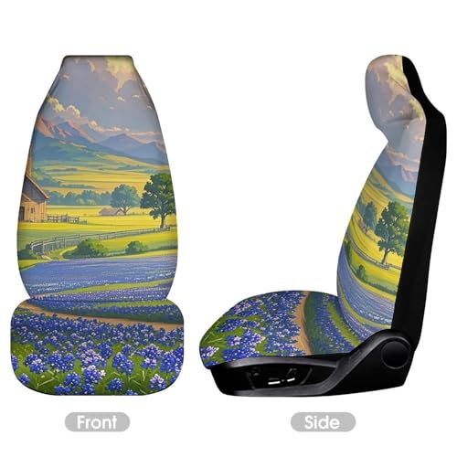 Housse de siège de voiture universelle Texas Bluebonnets pour auto et SUV - 3