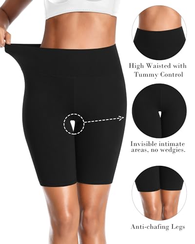 Image of UMMISS Cotton Boy Shorts Underwear for Women High Waisted Biker Shorts Tummy Control Boxer Briefs Pack