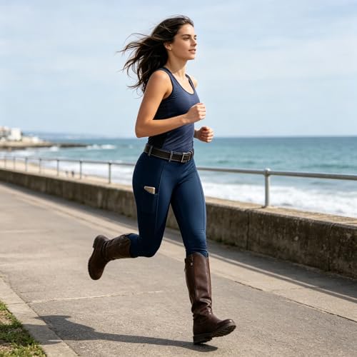 Legging extensible taille haute anti-glisse résolvant les ventres gonflés - 7