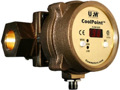 Universal Flow Monitors CP8 CoolPoint Vortex Shedding Flowmeters, 50 GPM, Female NPT, 3-Digit LED, 1"