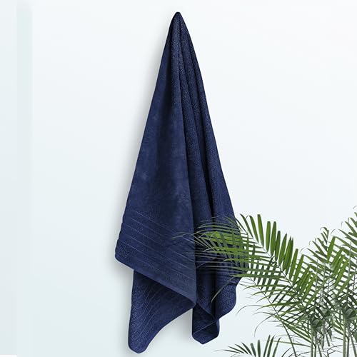 Tens Towels Pack of 1 Jumbo Bath Sheet 40 x 80 Inches, Extra Large & Light Weight, Quicker to Dry, 100% Cotton, Super Soft & Absorbent, Perfect to Wrap Yourself in, Navy