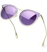 SIPHEW Womens Oversized Cat Eye Mirrored Sunglasses Polarized - Trendy Large Fashion Shades with ...