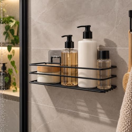 Duş ve Banyo Rafı | Yapışkanlı Duvar Tipi Banyo Organizeri, Şampuan ve Kozmetik Rafı