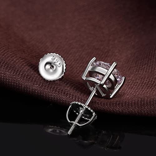 2-Pairs Screw Earring Backs,14K Gold Plated Sterling Silver Screw On Earring Backs Replacements For Diamond Earring Studs, Hypoallergenic Secure Screwbacks For Threaded Post .032" #TOP2