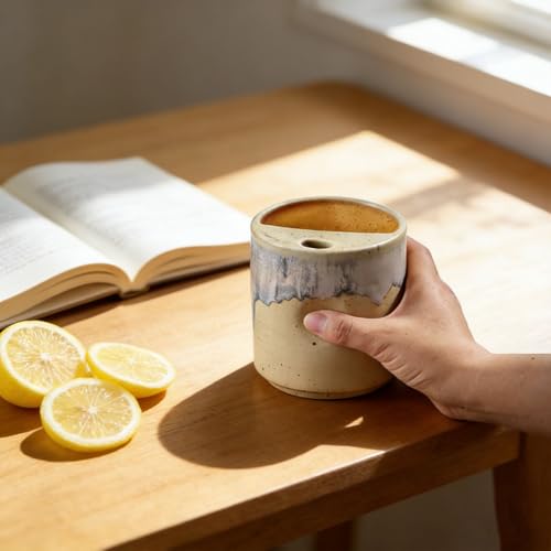 Taza de cerámica vintage 18oz sin asa para café miniatura 3