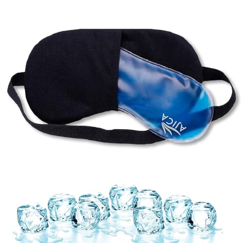 Image of Aqua Ice Face & Eye Cooling Gel Pad and Aloe Vera Gel Mask Ice Pack for Face and Eye Patches Remove Dark Circles, Fatigue Cool Eyes Patch Pads Eye Care | Facial Skin Refresh Face Mask for Hot & Cold Therapy (Blue Eye Cooling Pad, Pack of 1)