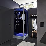 ✅ 𝐊𝐎𝐌𝐅𝐎𝐑𝐓: Erleben Sie ein außergewöhnliches Duscherlebnis mit dem integrierten Radio und der LED-Beleuchtung. Diese Funktionen sind alle von innen über das Display bedienbar.