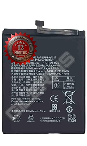 Image of THE BATTERY STORE Original battery HE363 Original Battery Compatible for Nokia 8.1 X7 3.1 Plus TA-1119 TA-1128 TA-1099 TA-1113 TA-1115 TA-1131 TA-1121 TA-1225 TA-1125 TA-1113 TA-1117 battery with 1 year warrenty (FOR NOKIA HE363)