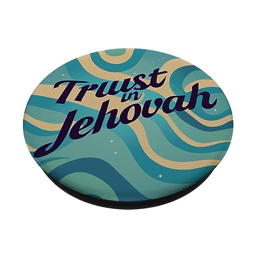 Jehovahs Witness TRUST IN JEHOVAH JW ORG JW PopSockets Swappable PopGrip, Black - Image 2