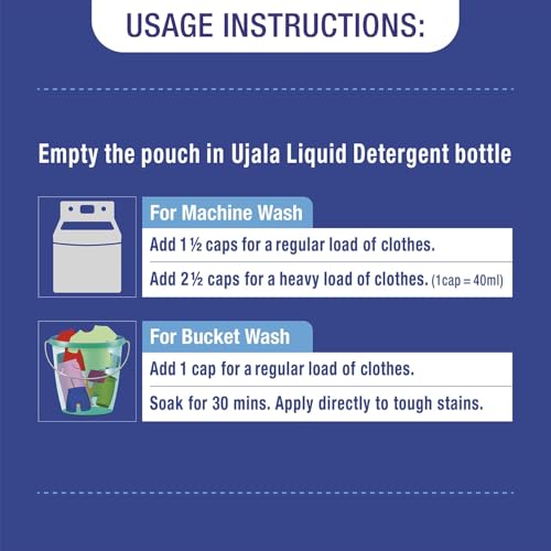Image of Ujala Top Load Liquid Detergent 800ml With Power of Instant Dirt Dissolution | Laundry Liquid Detergent With Long-Lasting Refreshing Fragrance | Ideal for Top Load / Bucket Wash