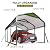 DAUSOLA 10x15 FT Metal Carport, Heavy Duty Carports Canopy with Updated Enhanced Base and Roof for All-Weather Use, Outdoor Galvanized Car Shelter, Car Port Garage for Car, Boats and Tractors, Grey