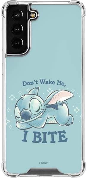 Skinit Clear Phone Case Compatible with Galaxy S22 Plus - Officially Licensed Disney Lilo and Stitch Stay Weird Design