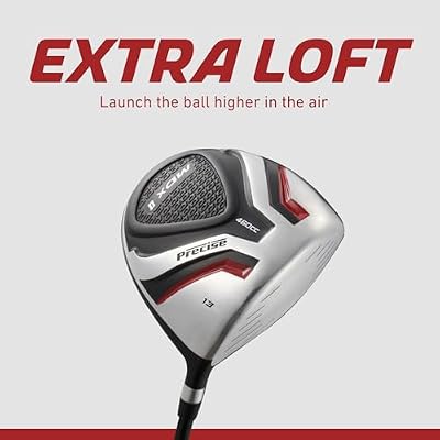 Precise Complete Teen Golf Club Set for Ages 1316 Includes Titanium Driver, Stainless Steel Hybrid, 7PW Irons, Putter, Stand Bag & 3 Headcovers Graphite/Steel Shafts