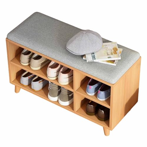 Banc à chaussures en bois pour entrée afin de stopper le désordre