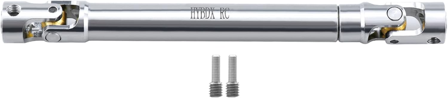 Stainless Internal Spline Drive Shaft for 1/10 RC car Track Axial SCX10 Gladiator YK4082 TRX4 TF2 D110 RC Crawler propshaft (Silver, 4.52in)