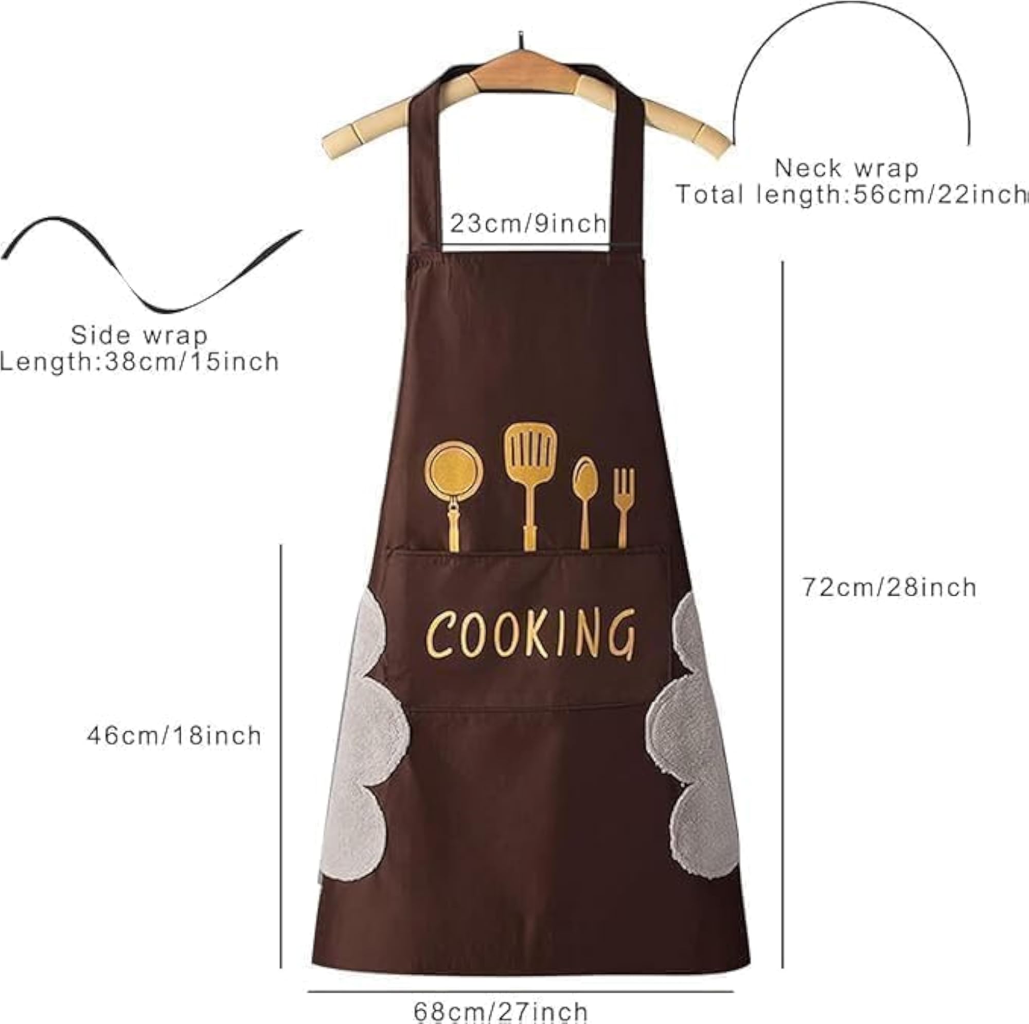 Waterproof Kitchen Apron, Unisex, with Pockets