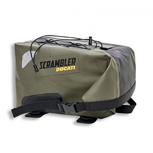 Ducati Scrambler - Bolsa impermeable para parte trasera, color verde