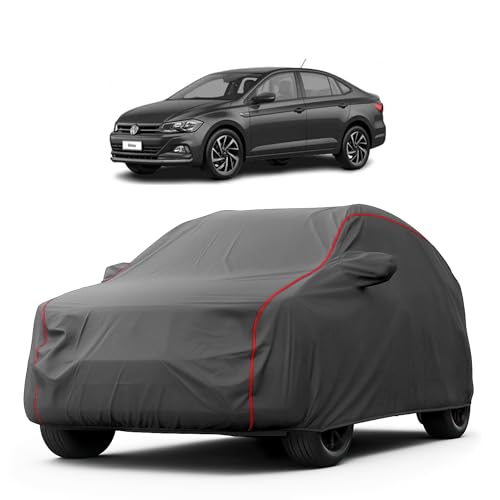 Image of Heavy-Duty Car Cover for Compatible with Volkswagen Virtus (2022 to 2025 All Models) Deluxe Car Protection Cover - Waterproof & UV-Resistant All-Season Exterior Protection