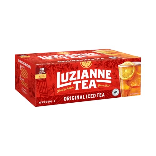 Image of Luzianne Unsweetened Iced Tea Bags, Family Size, 48ct Box (Pack of 1)