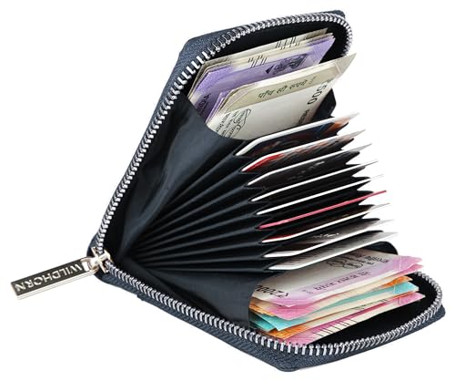 Image of WildHorn Rfid Protected Leather Wallet For Men,blue