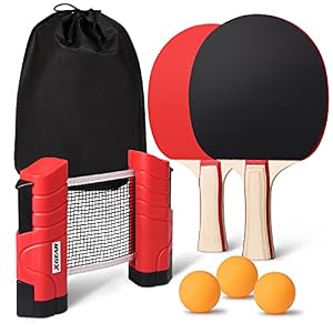 XGEAR 401322 Tragbares Tischtennis-Set