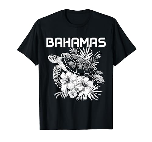 Bahamas Tortuga Marina Buceo Surfer Souvenir Camiseta