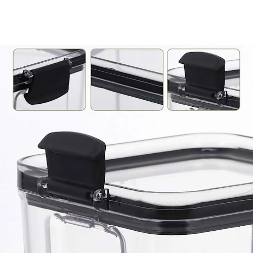 Kit 5 Potes Tampa Hermético Porta Alimentos Mantimentos Armário Cozinha