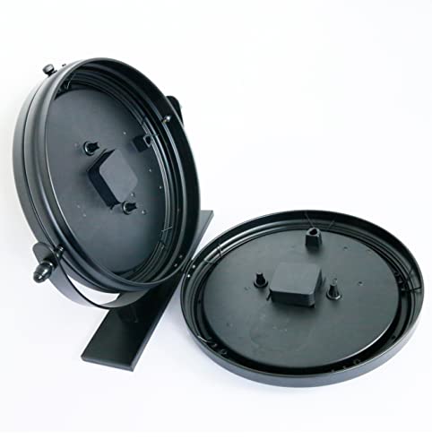 Bestime Black Finish 16Inch Double Sided Wall Clock Wrought Iron, Metal, Sturdy Frame, Easy Read Two Faces Station Clock For Garden Home Décor Indoor Outdoor Living Room Study Wall Decoration #TOP5