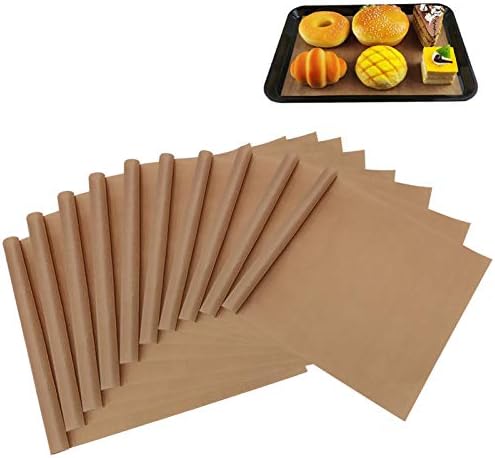 Half Sheet Pan Liners, 12x16 Inches, Reusable Baking Parchment Sheets, Nonstick Cookie Baking Mat, Teflon Baking Sheet for Half Sheet Baking Pan, Washable & Eco-friendly (10 Pieces)
