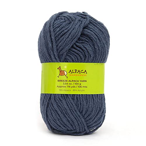 Blend Alpaca Yarn Wool 1 Skein Bulky Weight - Heavenly Soft And Perfect For Knitting And Crocheting (Steel Blue, Bulky Weight) #TOP9
