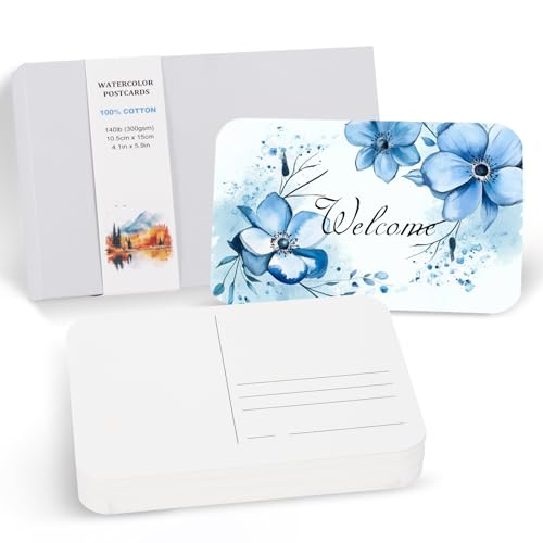 Cartes postales aquarelle PATIKIL 10,2x15,2 cm 300g/m² 48 feuilles