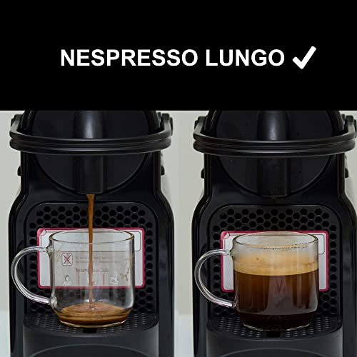 Zenco Living Espresso Cups (4 Ounce) With Large Handle, Set Of 6 - Glass Coffee Cups For Nespresso Lungo, Double Espresso, Cortado #TOP2