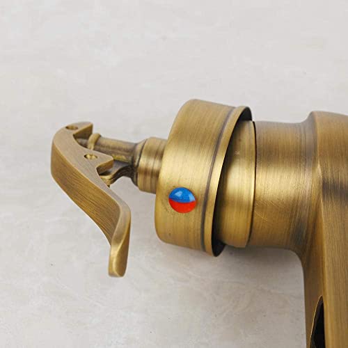 Mitigeur en laiton antique cascade pour lavabo rétro chic - 8
