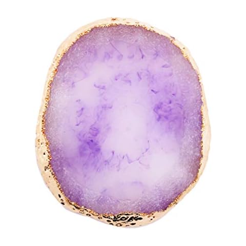 JASSINS Resin Nail Art Mixing Palette Gold Edge Purple Cover