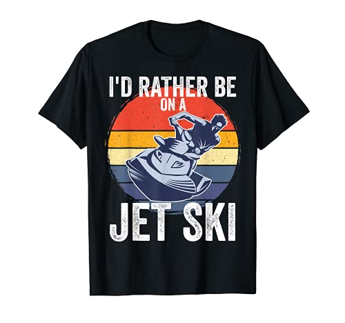 Jet Ski Vintage Retro Atlético Playa Verano Deportes Jet-Ski Camiseta