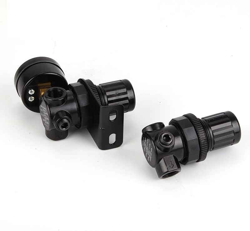 NAR-200-RNKG G1/4 Pneumatic Pressure Regulating Valve Reducing R07 Regulator with Gauge and Bracket Zinc Alloy NAR200 (Color : NAR-200 NO Gauge)